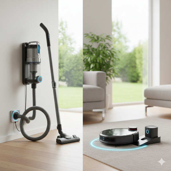 Central Vacuum vs Robot Vacuum Comparison