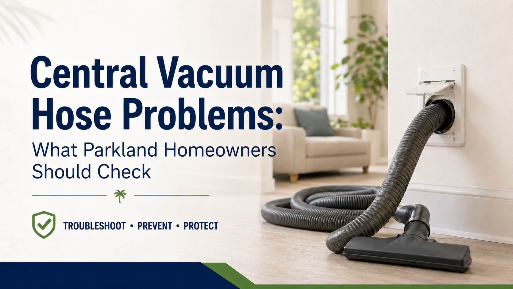Central vacuum hose problems Parkland homeowners should check before scheduling repairs