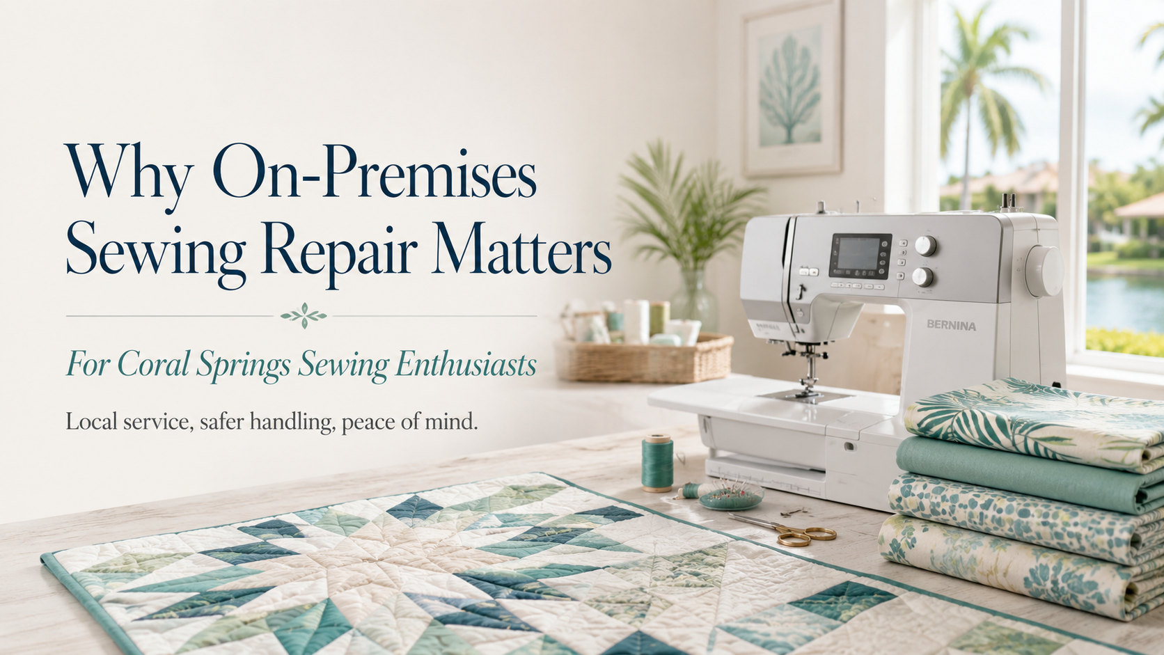 On-premises sewing machine repair for Coral Springs quilters and sewing enthusiasts
