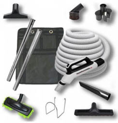Attachment kits for central vacuums